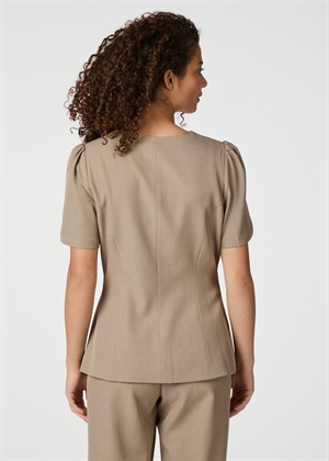 Jules structure bluse Dark Taupe Neo Noir